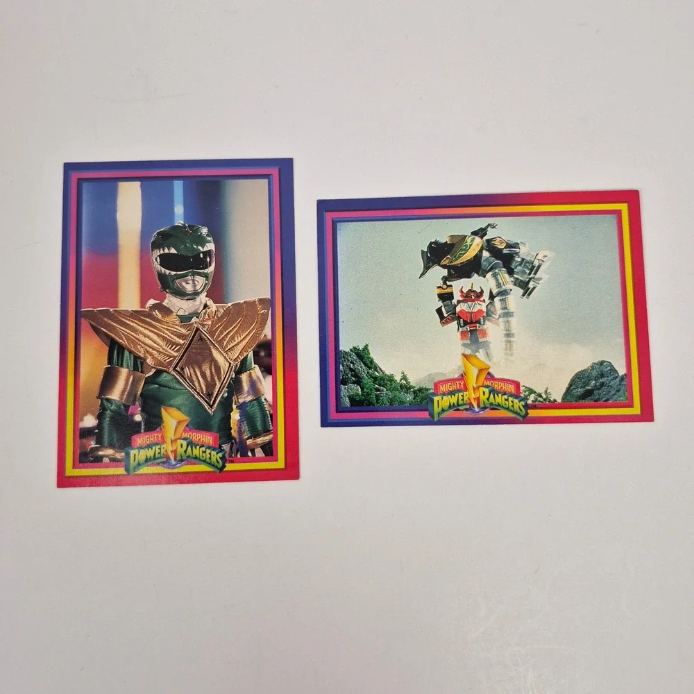 1994 Mighty Morphin Power Rangers Trading Cards Green Ranger and Zords Lot